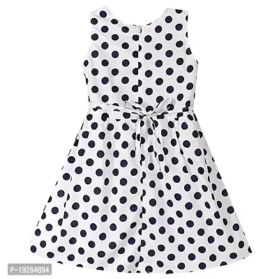 Modern Fashion Girl's Polka Dot Casual Wear Frock, Girl's Dress (Set of 1, Printed).-thumb2