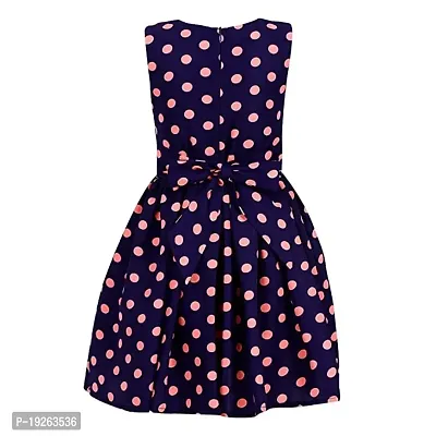 Modern Fashion Girl's Polka Dot Casual Wear Frock (Polka Dot Printed, Set of 1).-thumb2