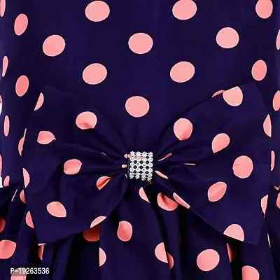 Modern Fashion Girl's Polka Dot Casual Wear Frock (Polka Dot Printed, Set of 1).-thumb5