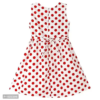 Modern Fashion Girl's Polka Dot Casual Wear Frock (Polka Dot Printed, Set of 1).-thumb5