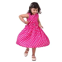 Modern Fashion Girl's Polka Dot Casual Wear Frock (Polka Dot Printed, Set of 1).-thumb4