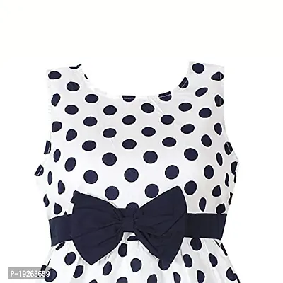 Modern Fashion Girl's Polka Dot Casual Wear Frock (Polka Dot Printed, Set of 1).-thumb3