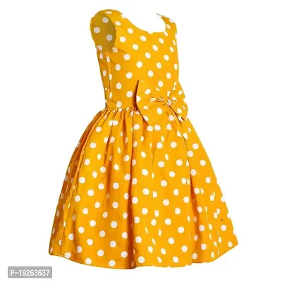 Modern Fashion Girl's Polka Dot Casual Wear Frock (Polka Dot Printed, Set of 1).-thumb3