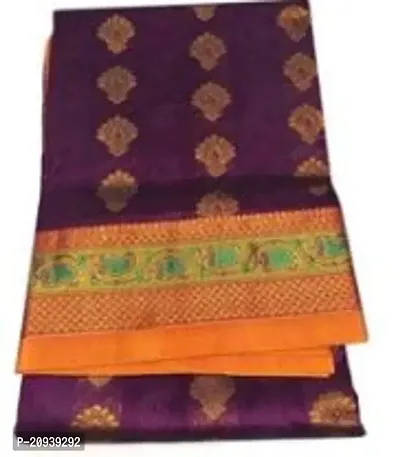 Beautiful Banarasi Silk Women Saree With Blouse Piece-thumb0