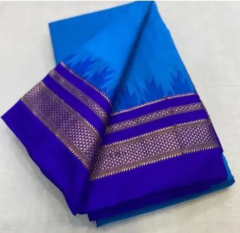 Beautiful Banarasi Silk Saree With Blouse Piece For Women