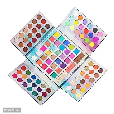 105 Colors Eyeshadow Palette, Highly Pigmented Neon Shimmer Matte Glitter Rainbow Make Up Eye Shadow Powder with Matte Blush Powder All In One Makeup Gift Set-thumb0
