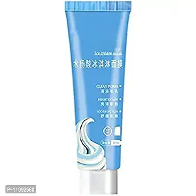 Natural Salicylic Acid Ice Cream Mask Tube for Face Gel Hydrating Moisturizer Cleanser for Dry/Sensitve Skin (1)-thumb0