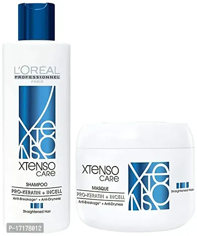 L'Oreacute;al Professionnel Xtenso Care Shampoo For Straightened Hair, 250 ML |Xtenso Care mask, 196 gm | Shampoo  Mask for Starightened Hair-thumb0