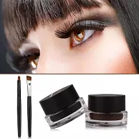 Profesional 2 in 1 Music Flower Gel Eyeliner Kajal Black-thumb3