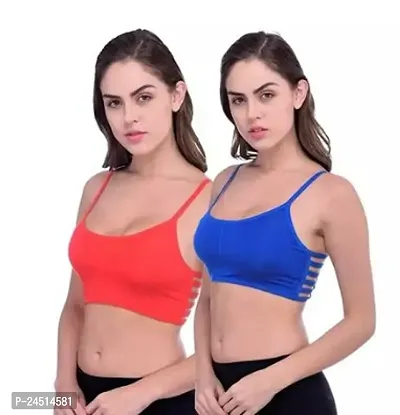 Fancy Cotton Blend Bralette Padded Bras For Women Pack Of 2