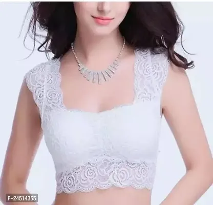 Fancy Net Bralette Padded Bras For Women Single Pack