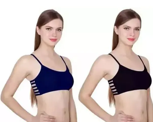 Six Strap Padded Bras - Pack Of 2