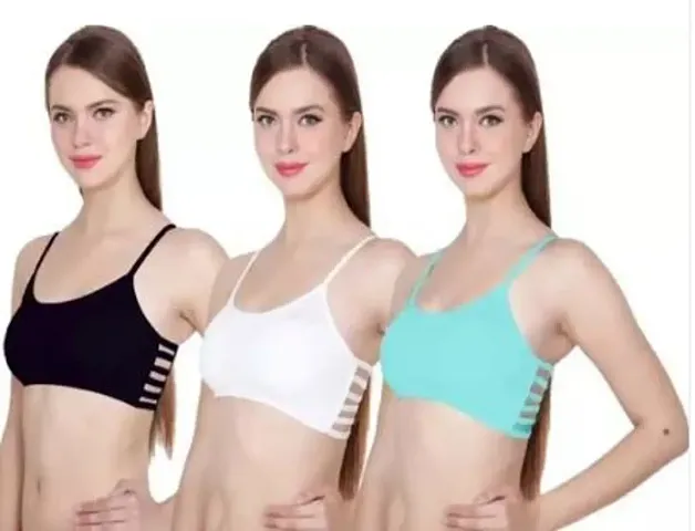 Stylish Solid Bras For Women Pack Of 3