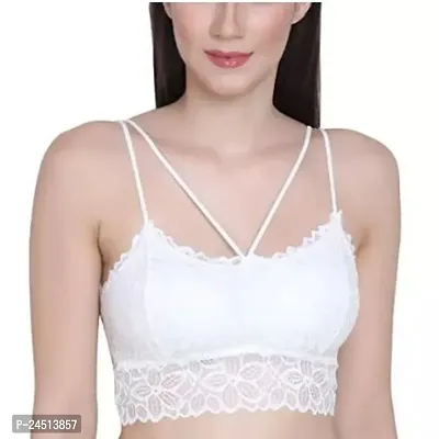 Fancy Net Bralette Lightly Padded Bras For Women Single Pack