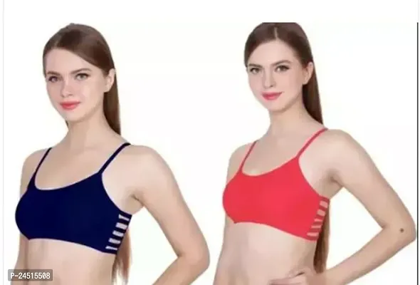 Fancy Cotton Blend Everyday Padded Bras For Women Pack Of 2