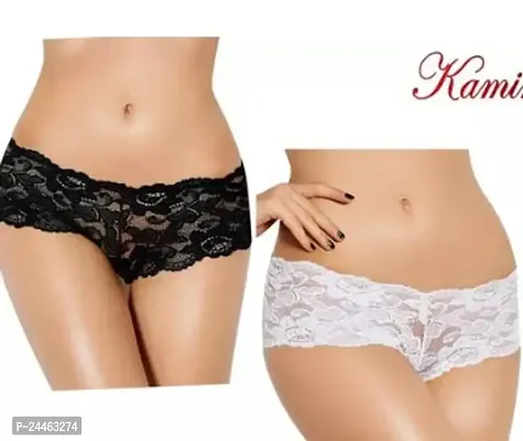 Comfortable Lace Basic Brief For Women Combo Pack Of 2-thumb0