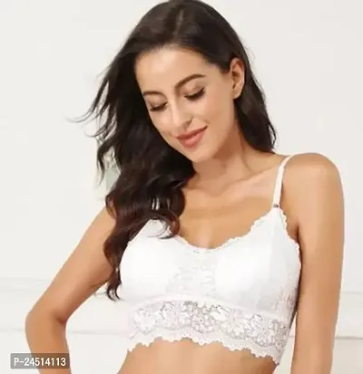 Fancy Net Bralette Lightly Padded Bras For Women Single Pack