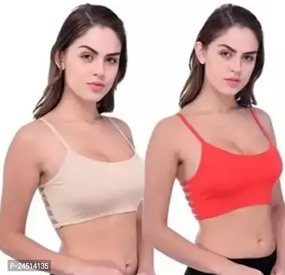 Fancy Cotton Blend Bralette Padded Bras For Women Pack Of 2