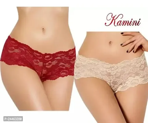 Comfortable Lace Basic Brief For Women Combo Pack Of 2