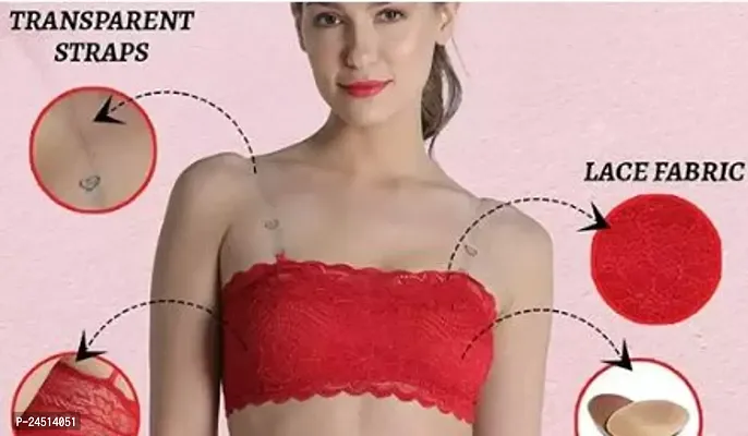 Fancy Net Bralette Padded Bras For Women Single Pack