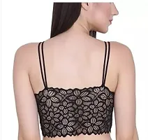 Fancy Net Bralette Lightly Padded Bras For Women Pack Of 3-thumb1