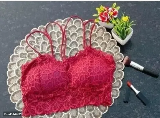 Fancy Silk Blend Bralette Padded Bras For Women Single Pack