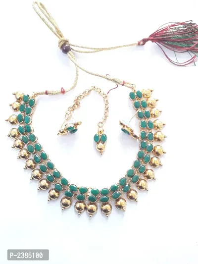 Green Opal Party Wear Jewellery Set