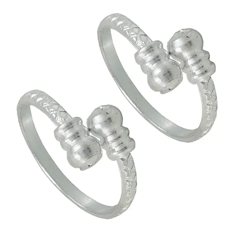 Designer Silver Plated Toe Rings