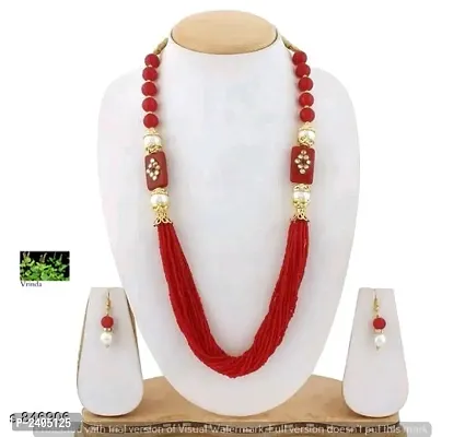 Red Beads Jewellery set