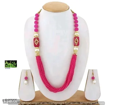 Pink Beads Jewellery set