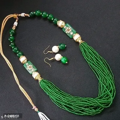 Green Beads Jewellery set