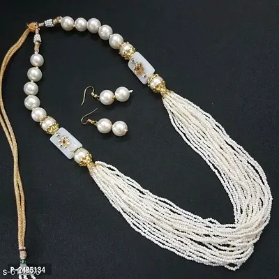 White Beads Jewellery set