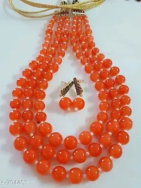 Orange Pearl Jewllery Sets-thumb1