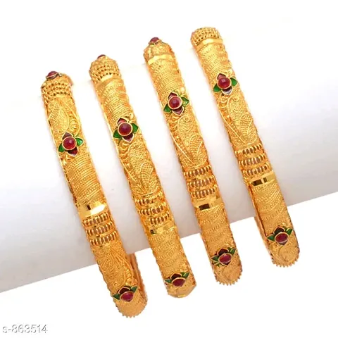 Stunning Gold Plated Bangles For A Perfect Look