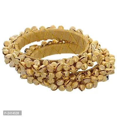 Golden Brass Contemporary Bangle-thumb0