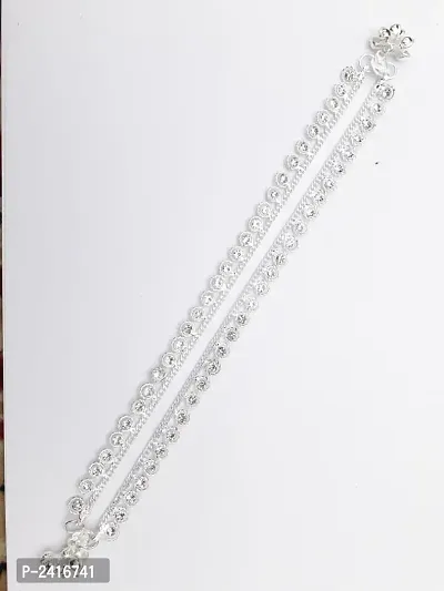Silver German Silver Anklet-thumb0