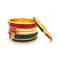 Multicoloured Brass Bangles-thumb1