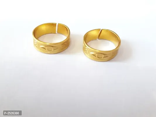 Multicoloured Brass Toe Ring-thumb2