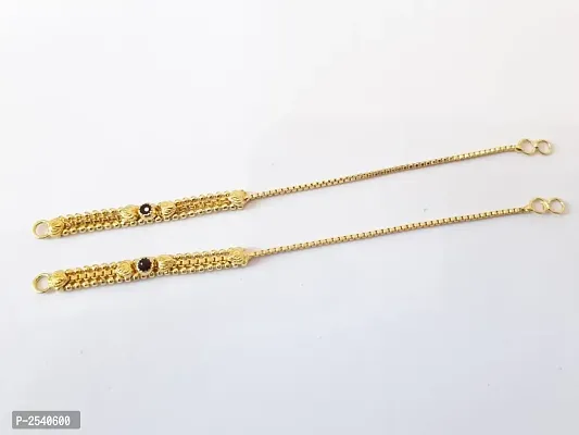 Treditional Gold Plated Ear Chain For Womens