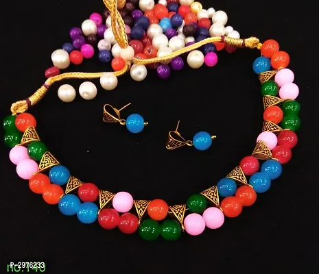Multicoloured Alloy Jewellery Set-thumb0
