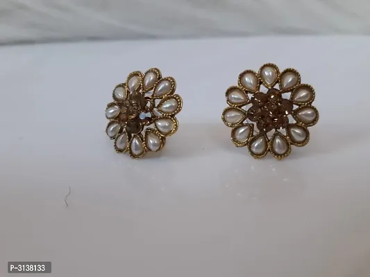 Women's Party Wear Brass Earrings