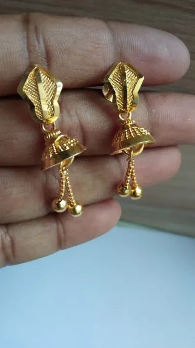 Beautiful Party Wear Brass Jhumkas for Women Girls