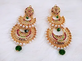 Shimmering Brass Beads Jhumkas Earrings For Women And Girls-thumb2