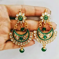 Shimmering Brass Beads Jhumkas Earrings For Women And Girls-thumb2