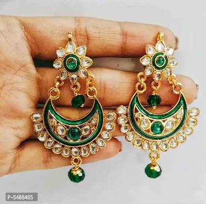 Shimmering Brass Beads Jhumkas Earrings For Women And Girls-thumb3