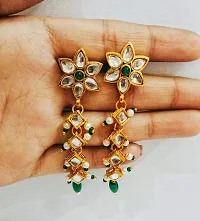 Shimmering Brass Beads Jhumkas Earrings For Women And Girls-thumb2