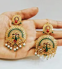 Shimmering Brass Beads Jhumkas Earrings For Women And Girls-thumb2