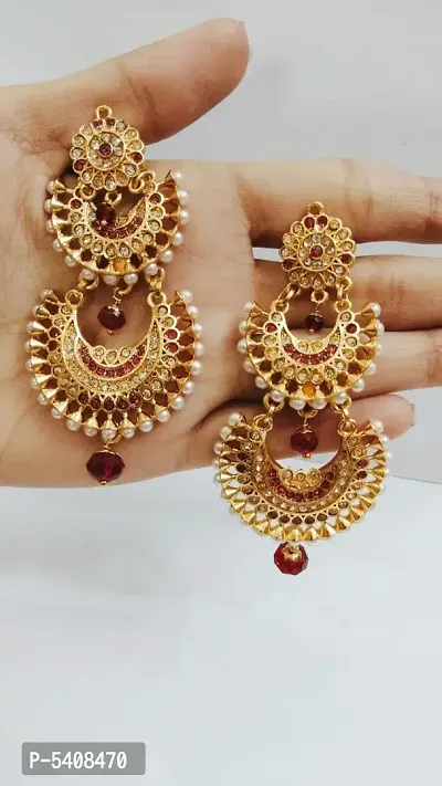 Shimmering Brass Beads Jhumkas Earrings For Women And Girls-thumb3