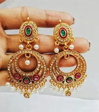 Shimmering Brass Beads Jhumkas Earrings For Women And Girls-thumb2