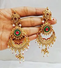 Shimmering Brass Beads Jhumkas Earrings For Women And Girls-thumb1